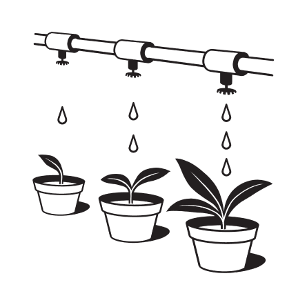 illustration of a watering system